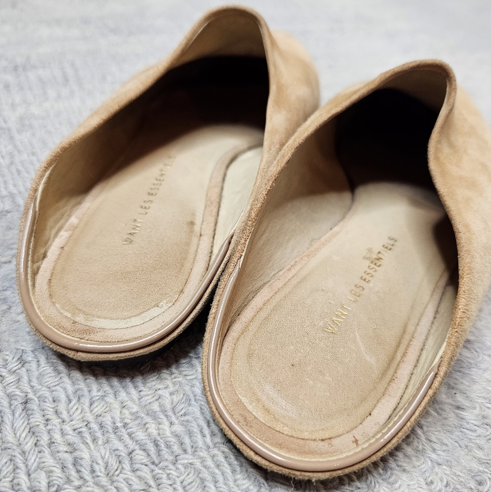 WANT Les Essentiels Beige Suede Slip-Ons - Picture 7 of 12